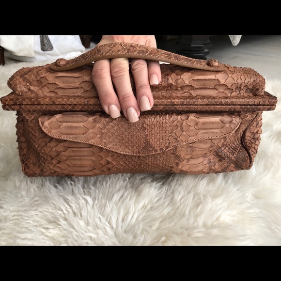 Authentic Bottega Veneta Pitone Cerato Clutch - Picture 6 of 8